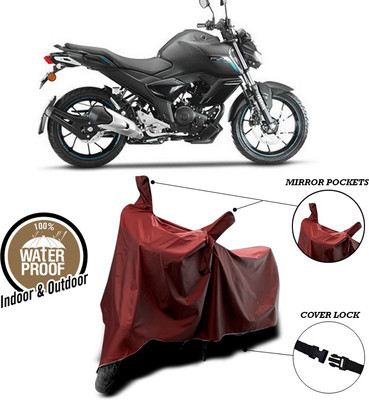 ANTHUB Waterproof Two Wheeler Cover for Yamaha(FZ-S FI, Maroon)