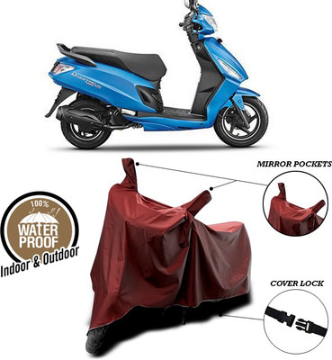 SEBONGO Waterproof Two Wheeler Cover for Hero(Maestro Edge 125, Maroon)