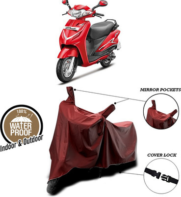 ANTHUB Waterproof Two Wheeler Cover for Hero(Duet, Maroon)