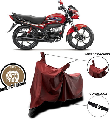 SEBONGO Waterproof Two Wheeler Cover for Hero(Passion Pro i3S, Maroon)