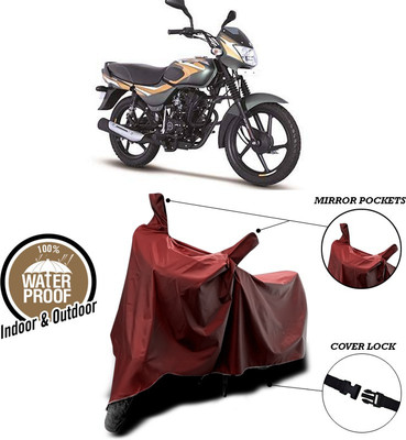ANTHUB Waterproof Two Wheeler Cover for Bajaj(CT100, Maroon)