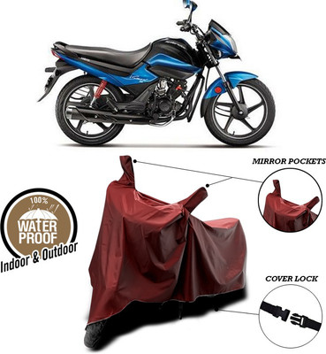 SEBONGO Waterproof Two Wheeler Cover for Hero(Splendor I Smart, Maroon)