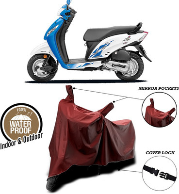 ANTHUB Waterproof Two Wheeler Cover for Honda(Activa i, Maroon)