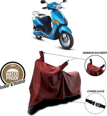 ANTHUB Waterproof Two Wheeler Cover for Hero(Electric Optima, Maroon)