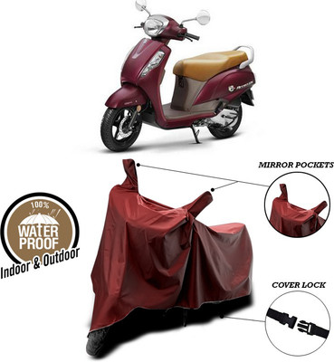 ANTHUB Waterproof Two Wheeler Cover for Suzuki(New Access 125, Maroon)