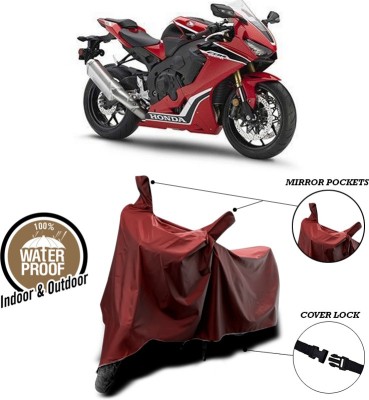 ANTHUB Waterproof Two Wheeler Cover for Honda(CBR 1000RR, Maroon)