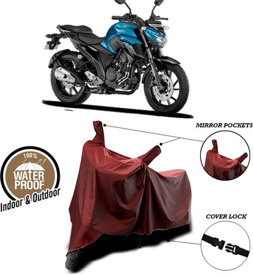 ANTHUB Waterproof Two Wheeler Cover for Yamaha(FZ, Maroon)