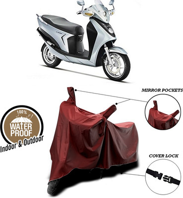 SEBONGO Waterproof Two Wheeler Cover for Hero(Maroon)
