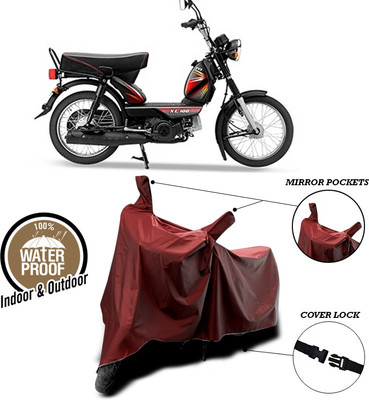 SEBONGO Waterproof Two Wheeler Cover for TVS(XL 100, Maroon)