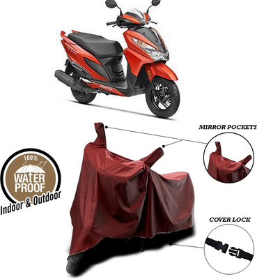 ANTHUB Waterproof Two Wheeler Cover for Honda(Grazia, Maroon)