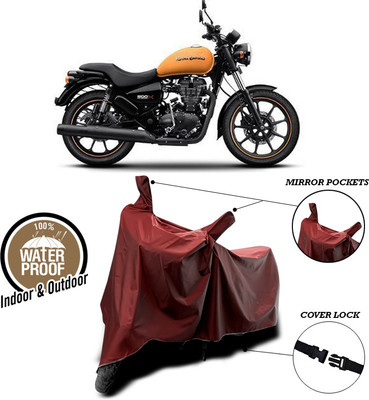 SEBONGO Waterproof Two Wheeler Cover for Royal Enfield(Thunderbird 500, Maroon)