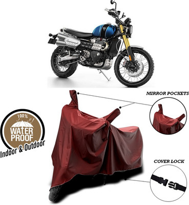 SEBONGO Waterproof Two Wheeler Cover for Triumph(Maroon)