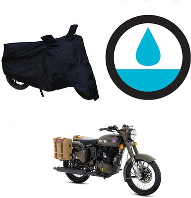 Atulit enterprises Waterproof Two Wheeler Cover for Royal Enfield(Classic 500, Black)