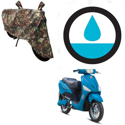 HYBRIDS COLLECTION Waterproof Two Wheeler Cover for Hero(Electric Optima, Multicolor)