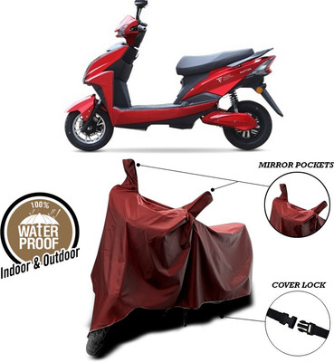 ANTHUB Waterproof Two Wheeler Cover for Universal For Bike(Maroon)