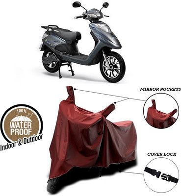 ANTHUB Waterproof Two Wheeler Cover for Ampere(Maroon)