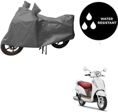 Atulit enterprises Waterproof Two Wheeler Cover for Suzuki(Access, Grey)