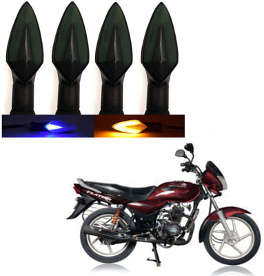 BRPEARl Side LED Indicator Light for Bajaj Platina 100 DTS-i(Blue, Amber)