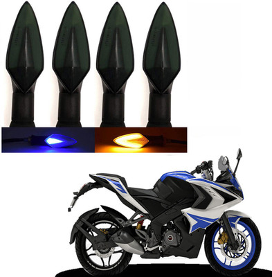 BRPEARl Side LED Indicator Light for Bajaj Pulsar 200 AS(Blue, Amber)