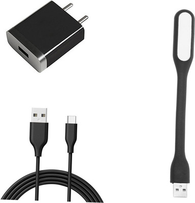 DAKRON Wall Charger Accessory Combo for OPPO F17 Pro(Black)
