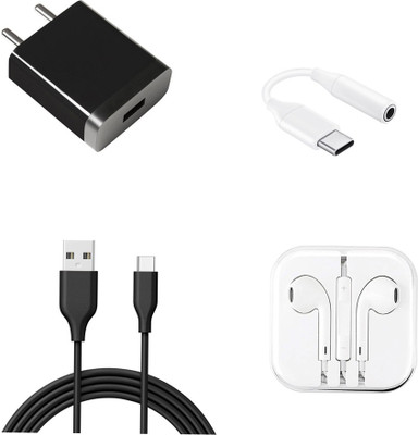 DAKRON Wall Charger Accessory Combo for Xiaomi Poco X3(Black)
