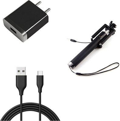 DAKRON Wall Charger Accessory Combo for Realme 6s(Black)