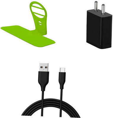 DAKRON Wall Charger Accessory Combo for LG W31(Black, Green)
