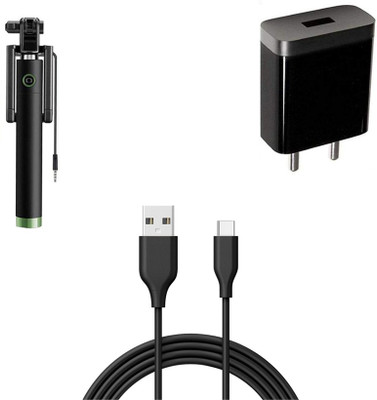 DAKRON Wall Charger Accessory Combo for Samsung Galaxy M21(Black)