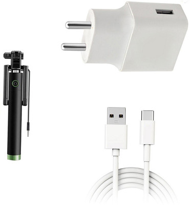 DAKRON Wall Charger Accessory Combo for OPPO F17(White)