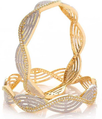 JDX Alloy Gold-plated Bangle(Pack of 2)