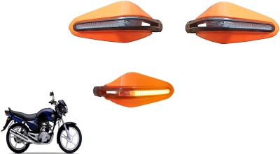 AutoVHPR Yama Alb Orange Stylish HandGuard with LED2 Handlebar Hand Guard(Yamaha)