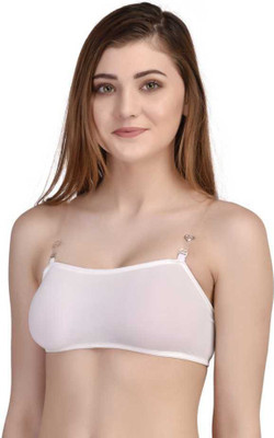 CYXUS Women T-Shirt Non Padded Bra(White)