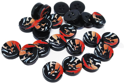 lookat 4 Holes Round Buttons for Sewing, Craft and Embroidery pack of 30 Plastic Buttons(Pack of 30)