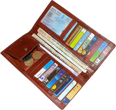 Style 98 15 Card Holder(Set of 1, Brown)