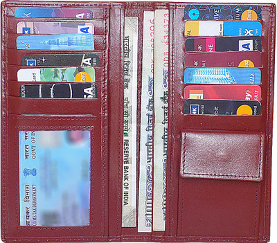 Style 98 15 Card Holder(Set of 1, Maroon)