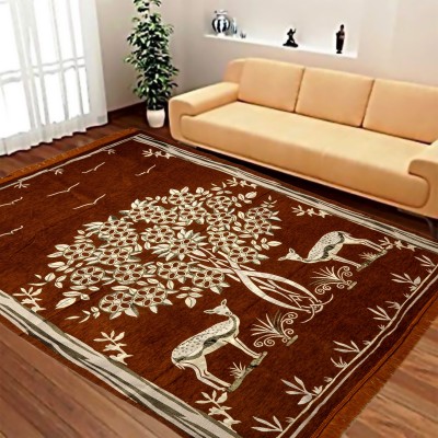 moninfinity Multicolor Cotton Carpet(4 ft,  X 6 ft, Rectangle)