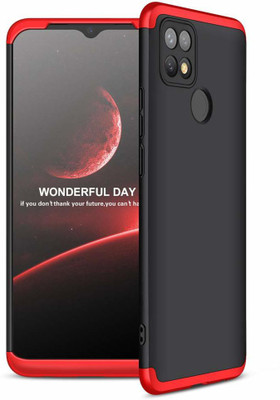 FlareHUB Front & Back Case for OPPO A15, OPPO A15s(Red, Hard Case)