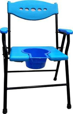 poonam surgical BLUE COMMODE CHAIR WITH ONE POT FOR BEST Commode Chair(Blue)