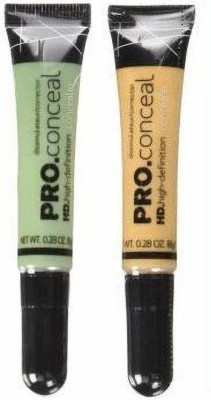 ozrik Hd pro Concealer (2pcs) (16 g) 8Gm Each Concealer(Yellow, Green, 16 g)