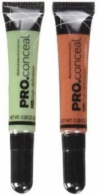 ozrik Hd pro Concealer (2pcs) (16 g) 8Gm Each Concealer(Orange, Green, 16 g)