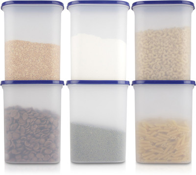 Cutting EDGE Polypropylene Grocery Container  - 2400 ml(Pack of 6, Blue)