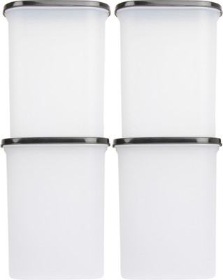 Cutting EDGE Polypropylene Grocery Container  - 2400 ml(Pack of 4, Black)