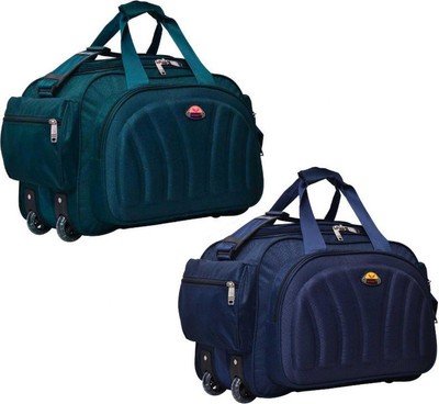 sky spirit (Expandable) NEW STYLISH travel bag offer 1+1 40L combo pack of 2 luggage bag Travel Duffel Bag Duffel With Wheels (Strolley)