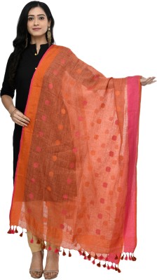 A R SILK Cotton Blend Striped Women Dupatta