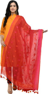 A R SILK Cotton Blend Striped Women Dupatta