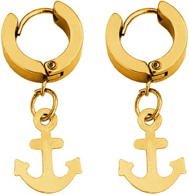 Sullery Stylish Anchor Charm Metal Hoop Earring