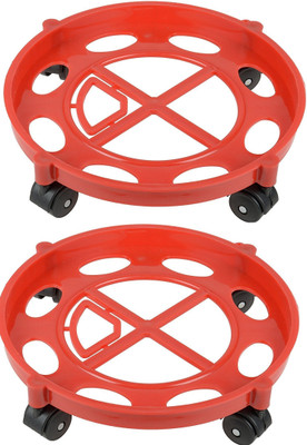 Anveeras 2 Piece Strong Plastic Gas Cylinder Trolley With Wheel | Gas Cylinder Trolly || Gas Trolly | Lpg Cylinder Stand | Gas Trolly Wheel |Cylinder Trolley with Wheels | Cylinder Wheel Stand- Gas Cylinder Trolley Gas Cylinder Trolley Gas Cylinder Trolley(Multicolor)