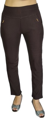 MUKHAKSH Brown Jegging(Solid)