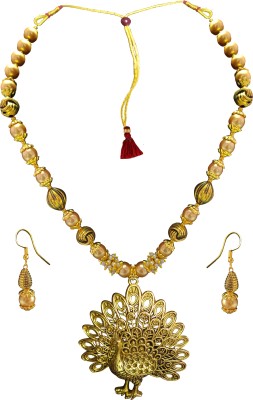 Siddhi art jewellery Shell, Brass, Alloy Gold Jewellery Set(Pack of 1)