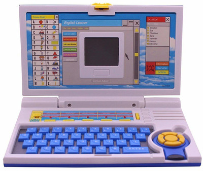 Synetica English Learning Laptop for Kids Educational Computer ABC and 123 Learning Kids Laptop(Blue)